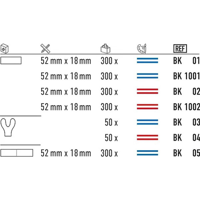 Артикуляційний папір, двобічний № BK03, 50арк/пак форма: підковоподібна; товщ.= 200 мкм; колір: синій (Bausch/Бауш)