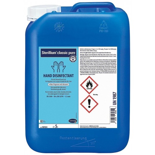 Sterillium classic pure, флак. 5л - Дезрозчин для обробки шкіри (спирт) (Bode Chemie/Боде Хемі)