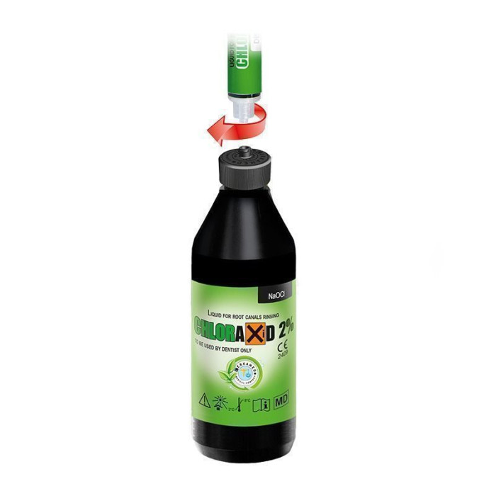 Chloraxid 2% (Хлораксід 2%), флак. 200мл - Гіпохлорит натрію (гіпохлориту натрію 2%) (Cerkamed/Церкамед)