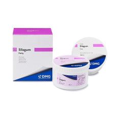 Silagum Putty (Сілагам Патті), Пак.: 2 х банка 262мл колір: блакитний (+дві ложки) - Відбиткова маса (VPS, A-силікон), база, дуже висока в'язкість (тип 0) (DMG/Ді-Ем-Джі)