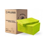 Нагрудники для пацієнтів тришарові PLUSS № TD0851 LIME-00, 500шт/пак розм.= 33х45 см; колір: лайм (Dental Market/Дентал Маркет)