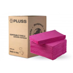 Нагрудники для пацієнтів двошарові PLUSS № TD0851 FUCSIA-00, 500шт/пак розм.= 33х45 см; колір: фуксія (Dental Market/Дентал Маркет)