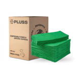 Нагрудники для пацієнтів тришарові PLUSS № TD0850 VERDE-00, 500шт/пак розм.= 33х45 см; колір: зелений (Dental Market/Дентал Маркет)