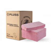 Нагрудники для пацієнтів тришарові PLUSS № TD0850 ROSA-00, 500шт/пак розм.= 33х45 см; колір: рожевий (Dental Market/Дентал Маркет)
