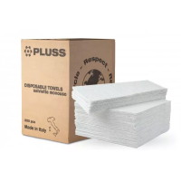 Нагрудники для пацієнтів тришарові PLUSS № TD0850 BIANCO-00, 500шт/пак розм.= 33х45 см; колір: білий (Dental Market/Дентал Маркет)