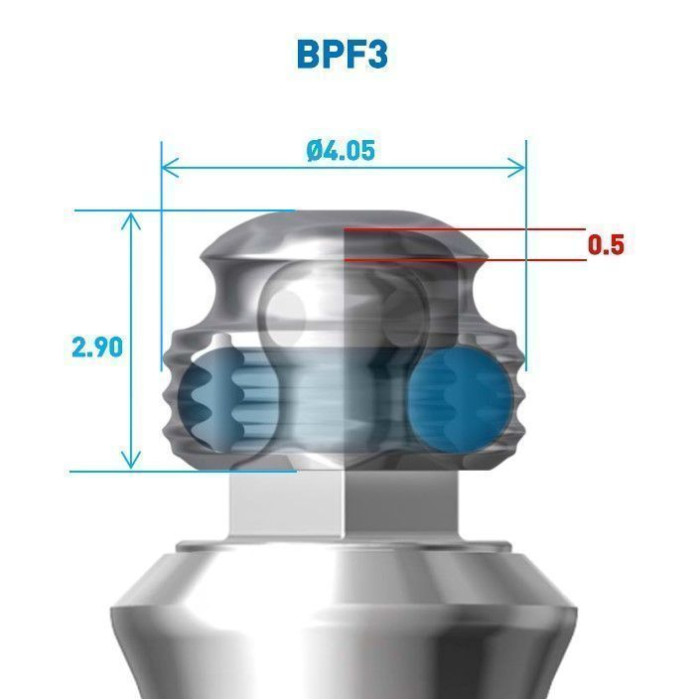 Матриця O-ring кулькова опора SlimLine (SlimOneBody) (СлімЛайн (СлімВанБоді)) № BPF3, 1шт діам.= 4.05 мм; вис.= 2.9 мм (Dentium/Дентіум)