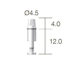 Аналог прямого абатмента SuperLine (СуперЛайн) № CAN45SL, 1шт діам.= 4.50 мм; вис.= 12.0+4.0 мм (Dentium/Дентіум)