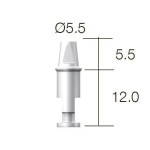 Аналог прямого абатмента SuperLine (СуперЛайн) № CAN55LL, 1шт діам.= 5.50 мм; вис.= 12.0+5.5 мм (Dentium/Дентіум)