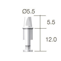Аналог прямого абатмента SuperLine (СуперЛайн) № CAN55LL, 1шт діам.= 5.50 мм; вис.= 12.0+5.5 мм (Dentium/Дентіум)