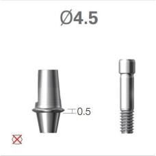 Платформа титанова (Ti-Base) SuperLine (СуперЛайн) № CDAB4505NE, 1шт без шестигранника; вис.= 5.5 мм; діам.= 4.50 мм; вис.ясен.= 0.5 мм (+фікс.гвинт ASC2045) (Dentium/Дентіум)