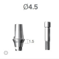 Платформа титанова (Ti-Base) SuperLine (СуперЛайн) № CDAB4515HE, 1шт з шестигранником; вис.= 5.5 мм; діам.= 4.50 мм; вис.ясен.= 1.5 мм (+фікс.гвинт ASC2045) (Dentium/Дентіум)