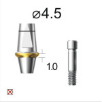 Абатмент прямий SuperLine (СуперЛайн) № DAB4510NL, 1шт без шестигранника; діам.= 4.50 мм; вис.ясен.= 1.0 мм; вис.= 5.5 мм (+фікс.гвинт ASC2045) (Dentium/Дентіум)