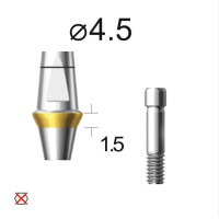 Абатмент прямий SuperLine (СуперЛайн) № DAB4515NL, 1шт без шестигранника; діам.= 4.50 мм; вис.ясен.= 1.5 мм; вис.= 5.5 мм (+фікс.гвинт ASC2045) (Dentium/Дентіум)