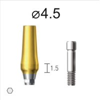Обточуваний абатмент SuperLine (СуперЛайн) № DAB45156HL, 1шт з шестигранником; вис.= 12.0 мм; діам.= 4.50 мм; вис.ясен.= 1.5 мм (+фікс.гвинт ASC2045) (Dentium/Дентіум)