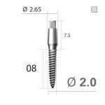Імплантат 4-х гранна опора SlimLine (SlimOneBody) (СлімЛайн (СлімВанБоді)) № EUS203008, 1шт діам.= 2.00 мм; довжина= 8.0 мм; вис.ясен.= 1.5 мм (Dentium/Дентіум)