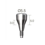 Формувач ясен SuperLine (СуперЛайн) № HAB553050L, 1шт діам.= 5.50 мм; вис.ясен.= 3.0 мм; вис.= 5.0 мм (Dentium/Дентіум)