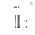 Абатмент прямий 4-х гранна опора SlimLine (SlimOneBody) (СлімЛайн (СлімВанБоді)) № IUDA3510L, 1шт вис.= 7.0 мм; діам.= 3.50 мм; вис.ясен.= 1.0 мм (Dentium/Дентіум)