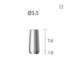 Абатмент прямий 4-х гранна опора SlimLine (SlimOneBody) (СлімЛайн (СлімВанБоді)) № IUDA3510L, 1шт вис.= 7.0 мм; діам.= 3.50 мм; вис.ясен.= 1.0 мм (Dentium/Дентіум)