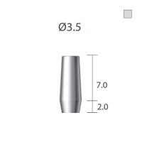 Абатмент прямий 4-х гранна опора SlimLine (SlimOneBody) (СлімЛайн (СлімВанБоді)) № IUDA3520, 1шт вис.= 7.0 мм; діам.= 3.50 мм; вис.ясен.= 2.0 мм (Dentium/Дентіум)