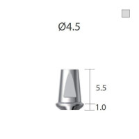 Абатмент прямий 4-х гранна опора SlimLine (SlimOneBody) (СлімЛайн (СлімВанБоді)) № IUDA4510, 1шт вис.= 7.0 мм; діам.= 4.50 мм; вис.ясен.= 1.0 мм (Dentium/Дентіум)