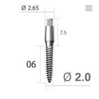 Імплантат 4-х гранна опора SlimLine (SlimOneBody) (СлімЛайн (СлімВанБоді)) № IUS201506, 1шт діам.= 2.00 мм; довжина= 6.0 мм; вис.ясен.= 1.5 мм (Dentium/Дентіум)