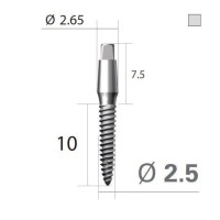 Імплантат 4-х гранна опора SlimLine (SlimOneBody) (СлімЛайн (СлімВанБоді)) № IUS251510, 1шт діам.= 2.50 мм; довжина= 10 мм; вис.ясен.= 1.5 мм (Dentium/Дентіум)