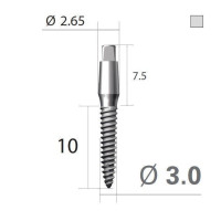Імплантат 4-х гранна опора SlimLine (SlimOneBody) (СлімЛайн (СлімВанБоді)) № IUS301510, 1шт діам.= 3.00 мм; довжина= 10 мм; вис.ясен.= 1.5 мм (Dentium/Дентіум)