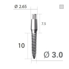 Імплантат 4-х гранна опора SlimLine (SlimOneBody) (СлімЛайн (СлімВанБоді)) № IUS301510, 1шт діам.= 3.00 мм; довжина= 10 мм; вис.ясен.= 1.5 мм (Dentium/Дентіум)