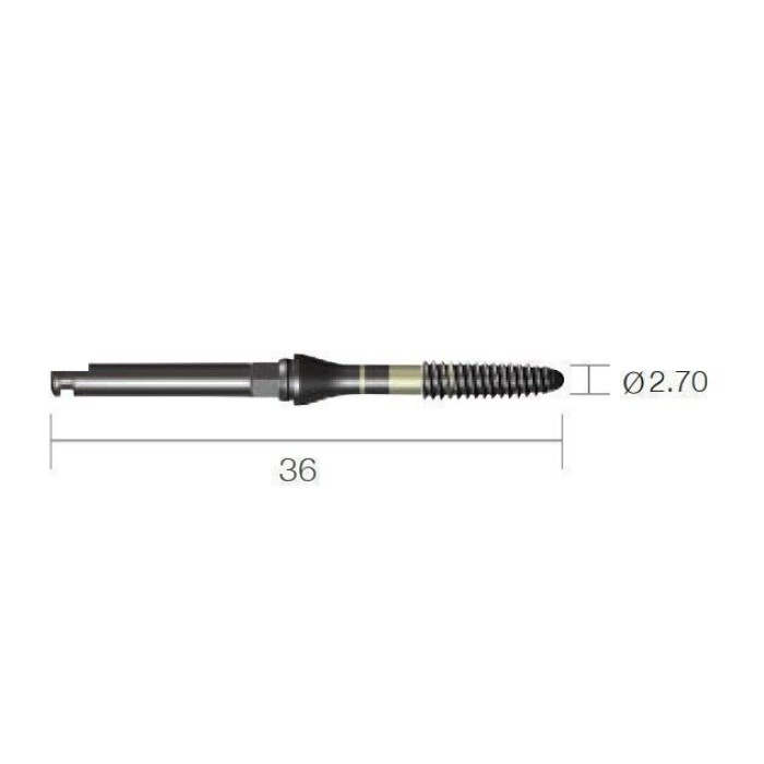 Мітчик SlimLine (SlimOneBody) (СлімЛайн (СлімВанБоді)) № RS251036R, 1шт діам.= 2.35 мм; довжина= 36 мм (Dentium/Дентіум)
