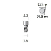 Гвинт фиксуючий мультиюніту SuperLine (СуперЛайн) № SRS18T, 1шт діам.= 2.30/1.80 мм; довжина= 5 мм (Dentium/Дентіум)