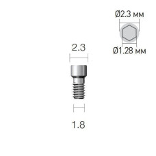 Гвинт фиксуючий мультиюніту SuperLine (СуперЛайн) № SRS18T, 1шт діам.= 2.30/1.80 мм; довжина= 5 мм (Dentium/Дентіум)