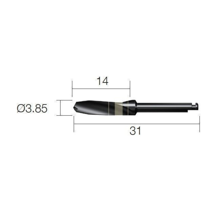 Фреза хірургічна, фінішна, під КН № XFD4331, 1шт діам.= 3.85 мм; довжина= 31 мм (Dentium/Дентіум)