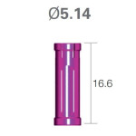 Обмежувач глибини для фрез DASK № XFDST02, 1шт діам.= 5.14 мм; довжина= 16.6 мм; глиб.преп.= 2 мм (Dentium/Дентіум)
