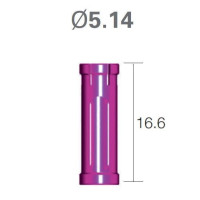 Обмежувач глибини для фрез DASK № XFDST02, 1шт діам.= 5.14 мм; довжина= 16.6 мм; глиб.преп.= 2 мм (Dentium/Дентіум)