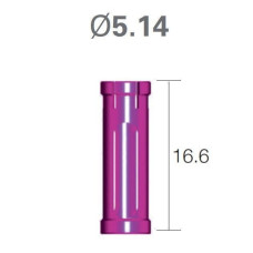 Обмежувач глибини для фрез DASK № XFDST02, 1шт діам.= 5.14 мм; довжина= 16.6 мм; глиб.преп.= 2 мм (Dentium/Дентіум)