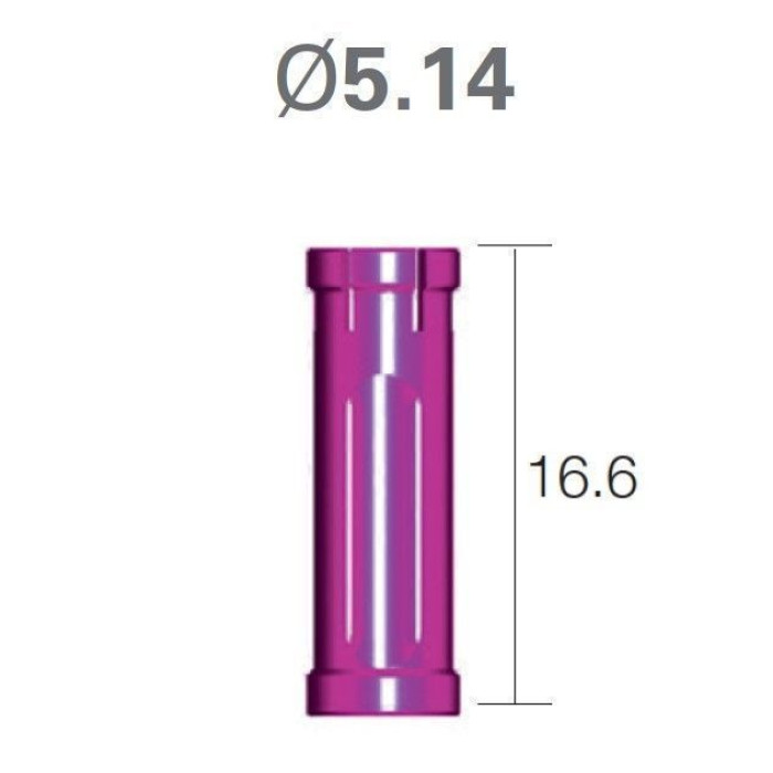 Обмежувач глибини для фрез DASK № XFDST02, 1шт діам.= 5.14 мм; довжина= 16.6 мм; глиб.преп.= 2 мм (Dentium/Дентіум)