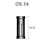 Обмежувач глибини для фрез DASK № XFDST04, 1шт діам.= 5.14 мм; довжина= 14.6 мм; глиб.преп.= 4 мм (Dentium/Дентіум)