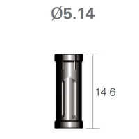 Обмежувач глибини для фрез DASK № XFDST04, 1шт діам.= 5.14 мм; довжина= 14.6 мм; глиб.преп.= 4 мм (Dentium/Дентіум)