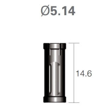 Обмежувач глибини для фрез DASK № XFDST04, 1шт діам.= 5.14 мм; довжина= 14.6 мм; глиб.преп.= 4 мм (Dentium/Дентіум)