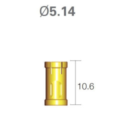 Обмежувач глибини для фрез DASK № XFDST08, 1шт діам.= 5.14 мм; довжина= 10.6 мм; глиб.преп.= 8 мм (Dentium/Дентіум)
