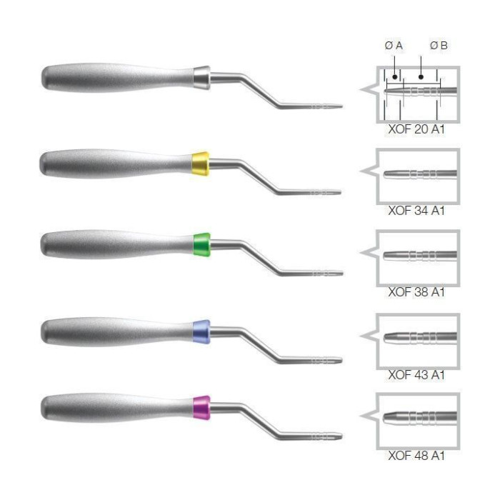 Остеотом № XOFK, Н-р: 5шт/пак діам.= (асорті) (Dentium/Дентіум)