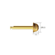 Фреза хірургічна, для відкритого синусу, під КН DASK (ДАСК) № XRT064025, 1шт форма: напівсфера; діам.= 6.00 мм (Dentium/Дентіум)