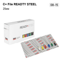 C+File ReadySteel (Сі+ Файл Редістіл), 6шт/пак довж.=25 мм; № 08-15 - Каналорозширювачі, ручні (Dentsply Maillefer/Дентсплай Майлліфер)