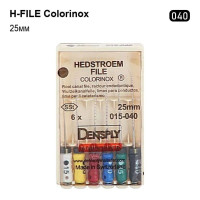 H-Files Colorinox (Н-Файл), 6шт/пак довж.=25 мм; № 40 - Каналорозширювачі, ручні (Dentsply Maillefer/Дентсплай Майлліфер)