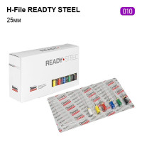 H-File ReadySteel (Н-Файл РедіСтіл), 6шт/пак довж.=25 мм; № 10 - Каналорозширювачі, ручні (Dentsply Maillefer/Дентсплай Майлліфер)
