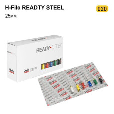 H-File ReadySteel (Н-Файл РедіСтіл), 6шт/пак довж.=25 мм; № 20 - Каналорозширювачі, ручні (Dentsply Maillefer/Дентсплай Майлліфер)