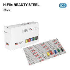 H-File ReadySteel (Н-Файл РедіСтіл), 6шт/пак довж.=25 мм; № 30 - Каналорозширювачі, ручні (Dentsply Maillefer/Дентсплай Майлліфер)