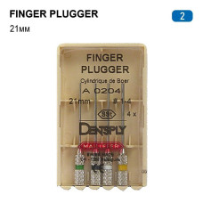 Finger Plugger (Фінгер Плагер), 4шт/пак довж.=21 мм; № 2 - Конденсатори гутаперчі, ручні (Dentsply Maillefer/Дентсплай Майлліфер)