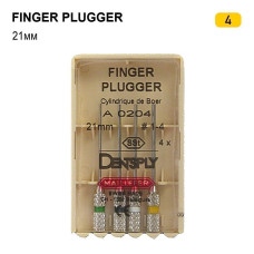 Finger Plugger (Фінгер Плагер), 4шт/пак довж.=21 мм; № 4 - Конденсатори гутаперчі, ручні (Dentsply Maillefer/Дентсплай Майлліфер)