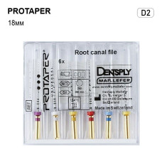 Protaper  (Протейпер), 6шт/пак довж.=18 мм; № D2 - Каналорозширювачі, машинні (Dentsply Maillefer/Дентсплай Майлліфер)